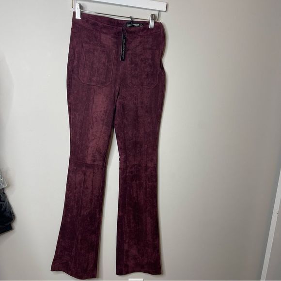 Blank NYC New Bordeaux Faux suede Flare pants - Picture 9 of 11